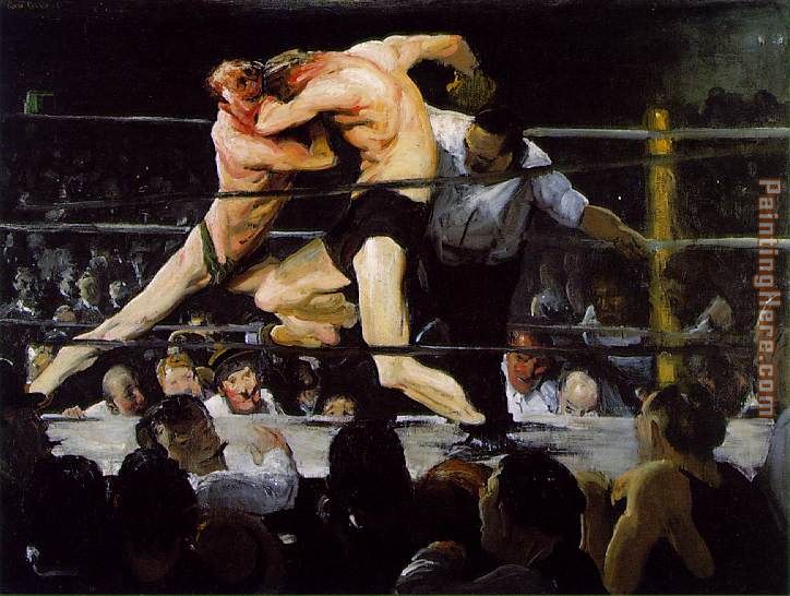 Stag at Sharkey's painting - George Bellows Stag at Sharkey's art painting